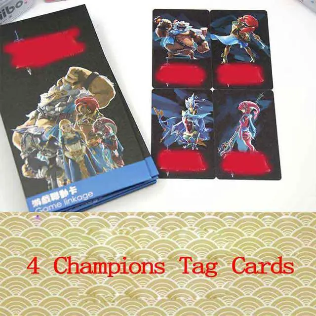 Alt view image 3 of 3 - New 4 Champions Mipha Urbosa Revali Daruk ZELDA BOTW AMIIBO NFC Tag Cards Game Toys for NS Switch Wii U
