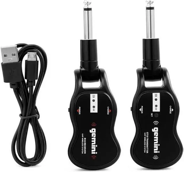 Alt view image 13 of 20 - Gemini GMUG100 UHF Wireless Guitar System