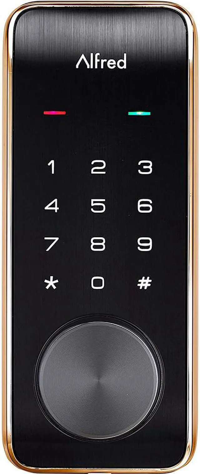 Alt view image 5 of 11 - Alfred DB2-B Smart Door Lock with Bluetooth and keyed-entry - Gold