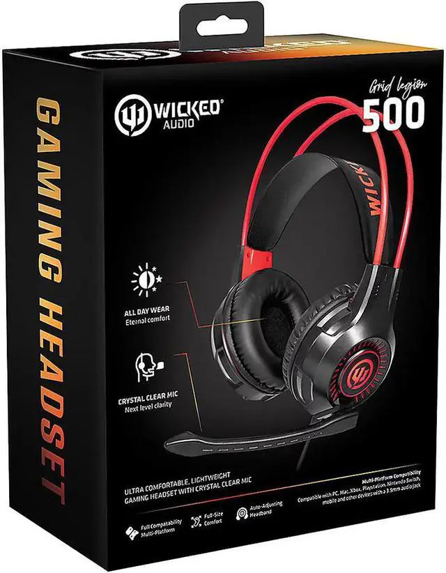 Alt view image 7 of 8 - Wicked Audio Grid Legion 500 Wired Gaming Headset