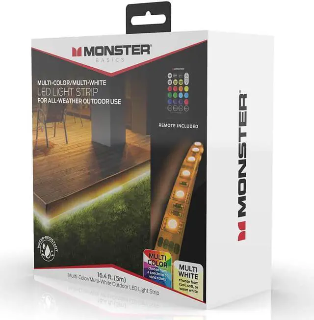 Alt view image 2 of 6 - Monster 16.4ft Multi-Color Multi-White Outdoor LED Light Strip