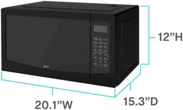 Alt view image 2 of 2 - Avanti 1.1 Cu. Ft. Black Countertop Microwave