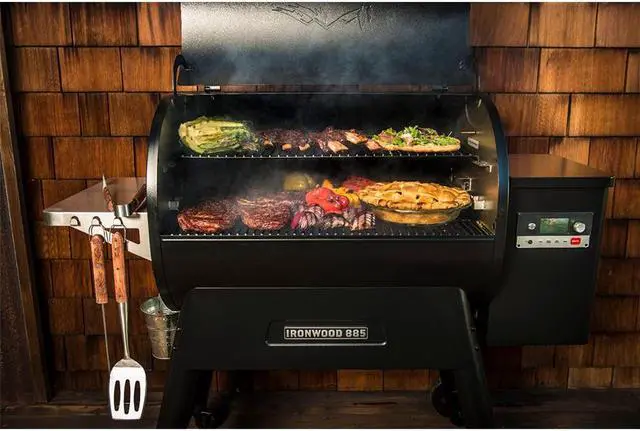 Alt view image 5 of 7 - Traeger Ironwood 885 Black Wood Pellet Grill
