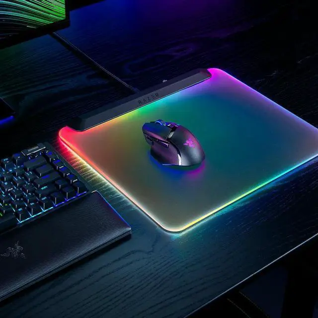 Alt view image 5 of 7 - Razer RZ0204920100 Firefly V2 Pro LED Backlit Mouse Mat