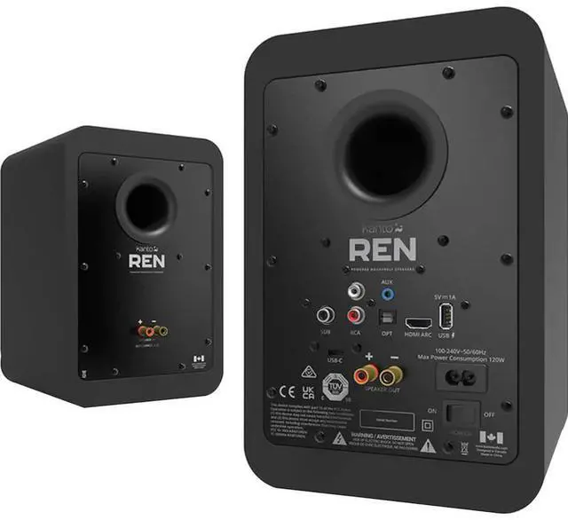 Alt view image 3 of 12 - Kanto RENMB Bluetooth Powered Bookshelf Speakers - Matte Black (Pair)