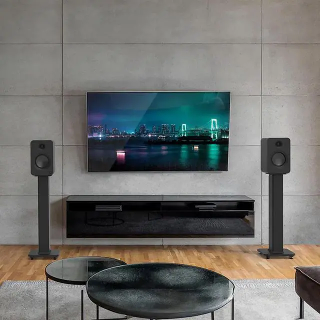 Alt view image 5 of 12 - Kanto RENMB Bluetooth Powered Bookshelf Speakers - Matte Black (Pair)