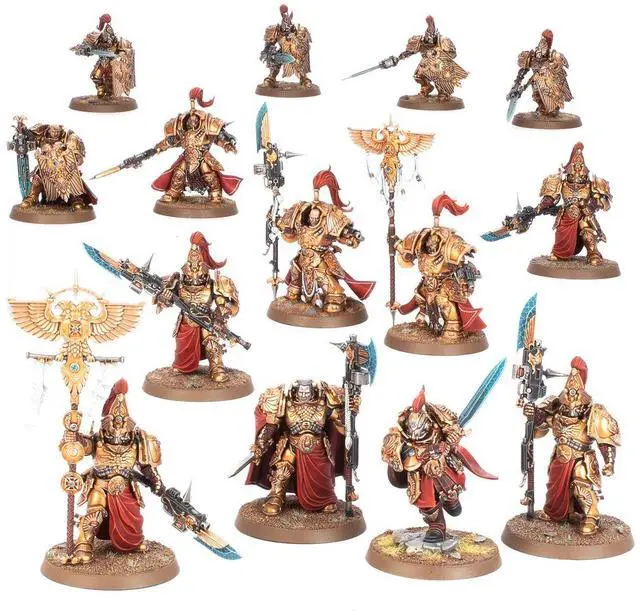 Alt view image 2 of 7 - Warhammer 40K Adeptus Custodes Combat Patrol  14 Multipart Plastic Miniatures Army Set