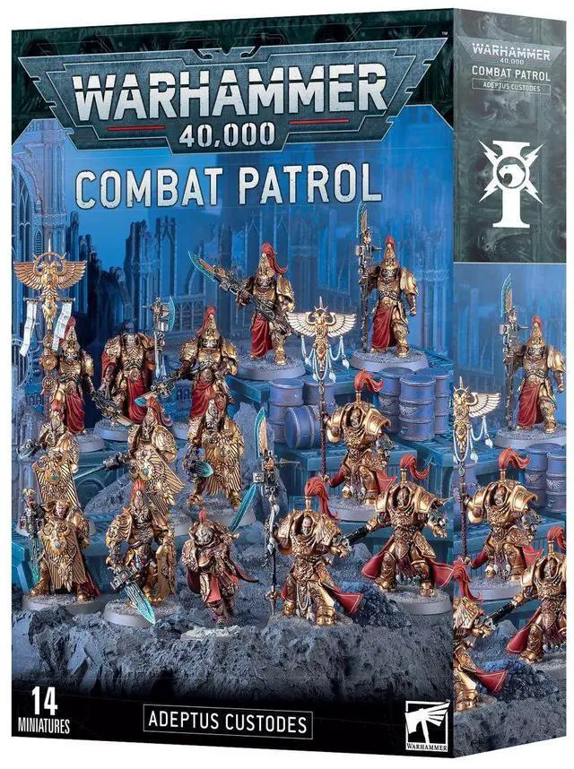 Main image of Warhammer 40K Adeptus Custodes Combat Patrol  14 Multipart Plastic Miniatures Army Set