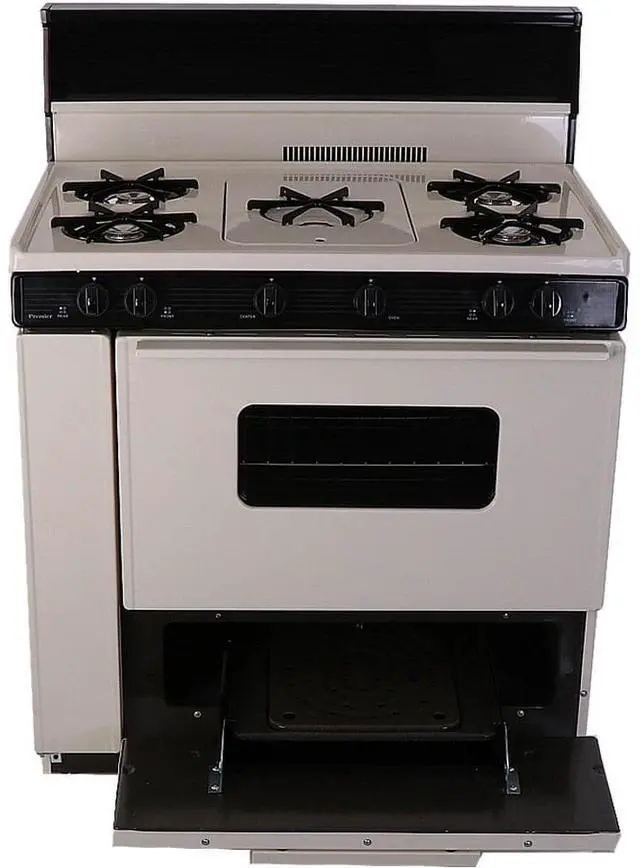Alt view image 3 of 4 - Premier BLK5S9TP 3.9 Cu. Ft. Biscuit Freestanding Gas Range