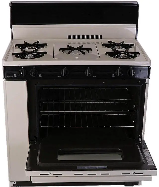 Alt view image 2 of 4 - Premier BLK5S9TP 3.9 Cu. Ft. Biscuit Freestanding Gas Range