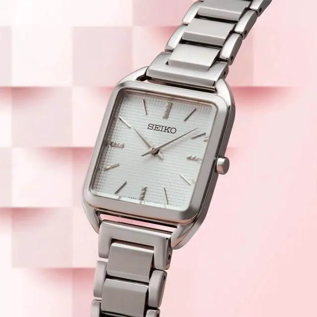 Alt view image 2 of 4 - Seiko Essentials Collection Quartz Watch  26mm Stainless Steel Silver Case, 50M Water Resistant
