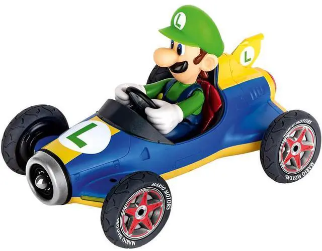 Alt view image 4 of 5 - Carrera Mario Kart Mach 8 Twinpack Pull & Speed Toy Cars 1:43 Scale  Mario & Luigi Racing Set for Ages 3+