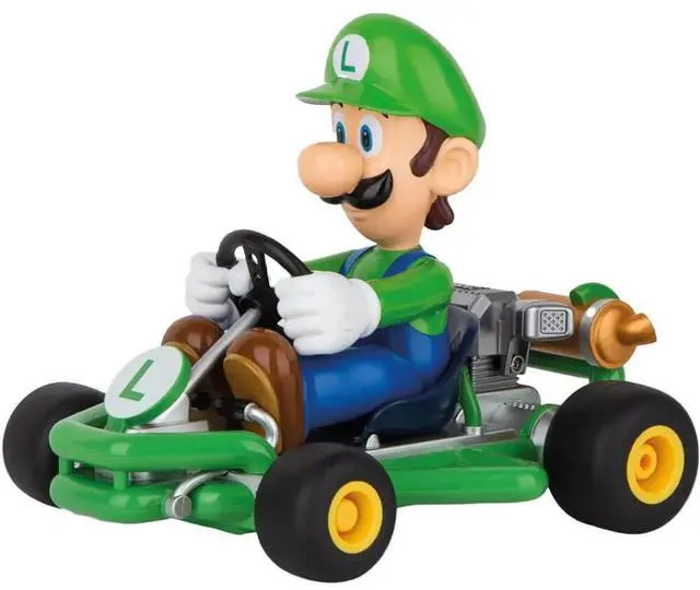 Alt view image 2 of 6 - Carrera 370200984P 2.4 GHz Mario Kart Pipe Kart RC Car - Luigi
