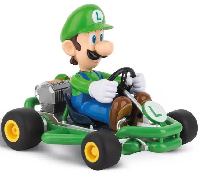 Alt view image 3 of 6 - Carrera 370200984P 2.4 GHz Mario Kart Pipe Kart RC Car - Luigi