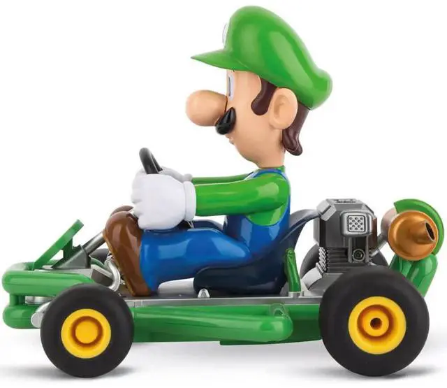 Alt view image 4 of 6 - Carrera 370200984P 2.4 GHz Mario Kart Pipe Kart RC Car - Luigi