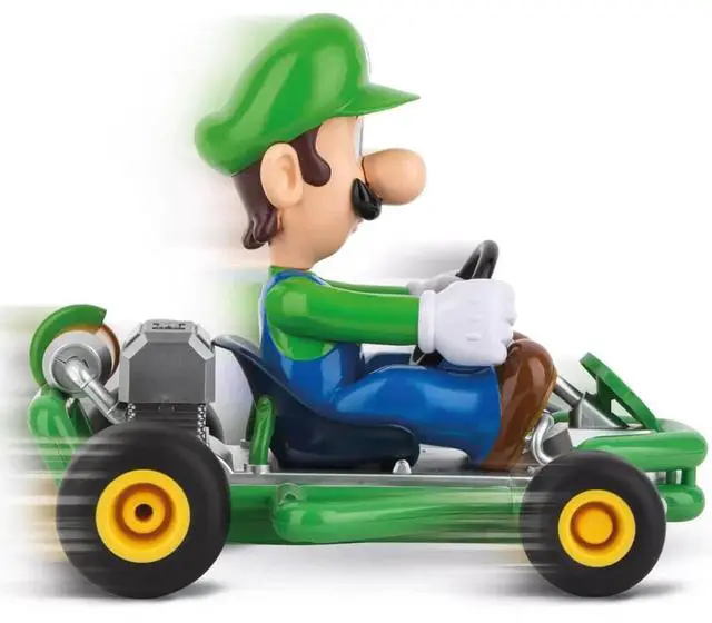 Alt view image 5 of 6 - Carrera 370200984P 2.4 GHz Mario Kart Pipe Kart RC Car - Luigi