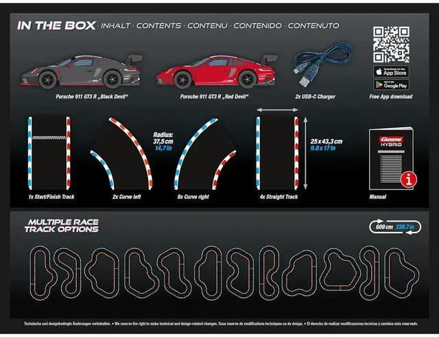 Alt view image 5 of 7 - Carrera 50050002US HYBRID Highway Challenge Race Track Set