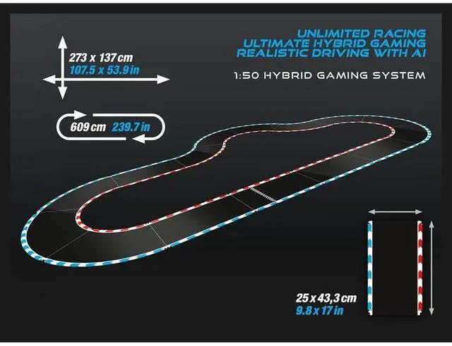 Alt view image 6 of 7 - Carrera 50050002US HYBRID Highway Challenge Race Track Set