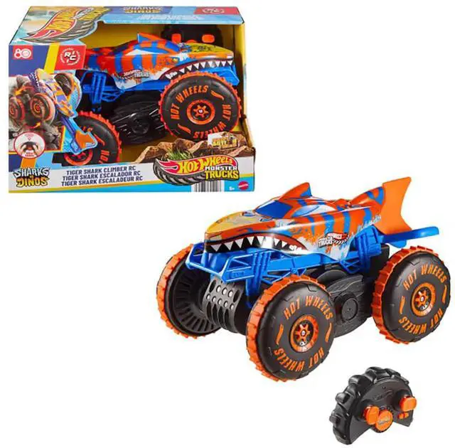Main image of Mattel JFR39 Hot Wheels Monster Truck Tiger Shark Climber RC Vehicle