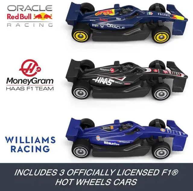 Alt view image 3 of 6 - Mattel JDY16 Hot Wheels Race Formula 1 Grand Prix Circuit Track Set