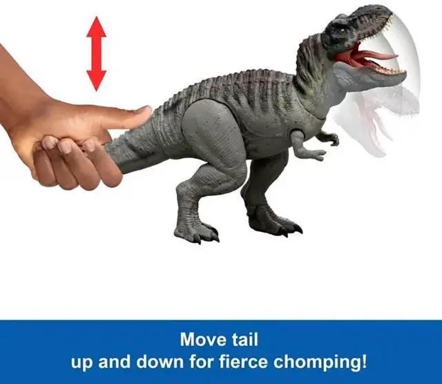 Alt view image 3 of 6 - Mattel JCH02 Jurassic World Rebirth Power Devour Tyrannosaurus Rex Dinosaur Figure