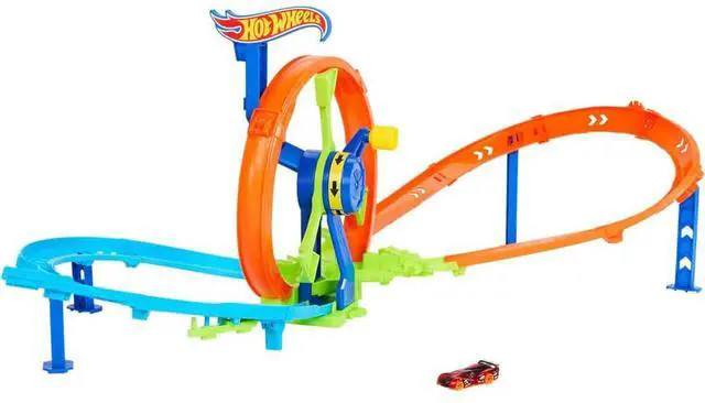 Main image of Mattel Hot Wheels Stunt Tracks Rapid Launch & Loop Track Set - JBX65
