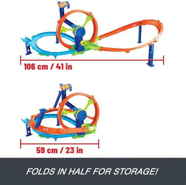 Alt view image 4 of 6 - Mattel Hot Wheels Stunt Tracks Rapid Launch & Loop Track Set - JBX65