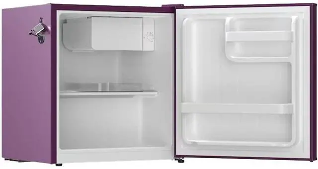 Alt view image 3 of 6 - Frigidaire EFR197PLUM 1.6 Cu. Ft. Plum Retro Compact Refrigerator with Side Bottle Opener