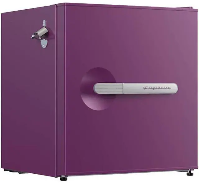 Alt view image 4 of 6 - Frigidaire EFR197PLUM 1.6 Cu. Ft. Plum Retro Compact Refrigerator with Side Bottle Opener