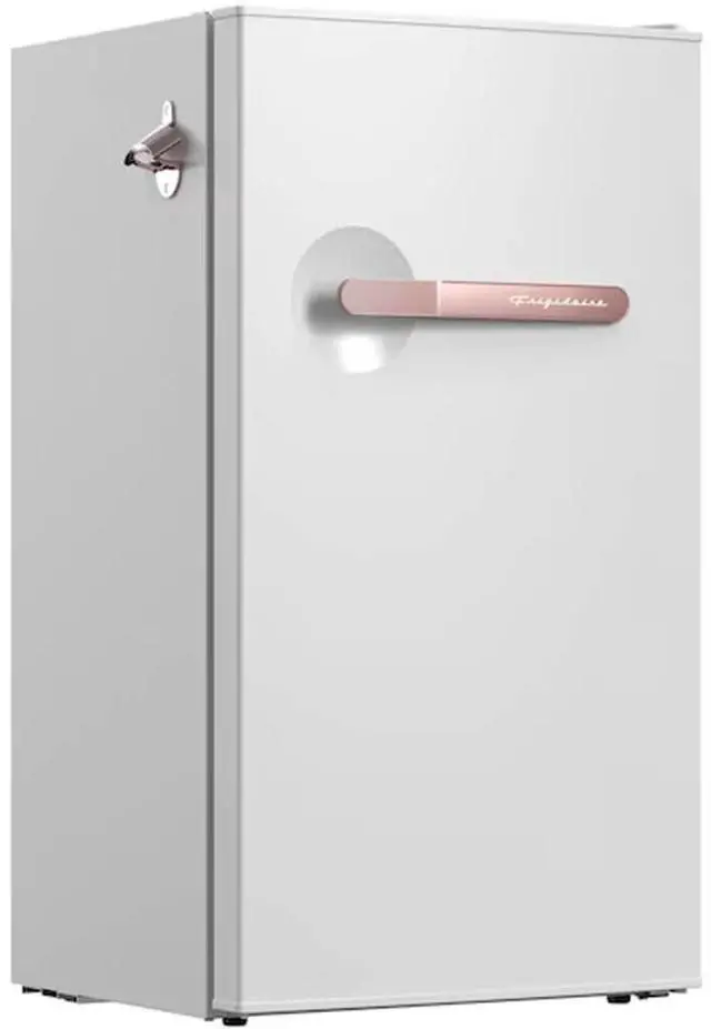 Alt view image 5 of 7 - Frigidaire EFR397RGWHIT 3.2 Cu. Ft. White Retro Compact Refrigerator with Side Bottle Opener