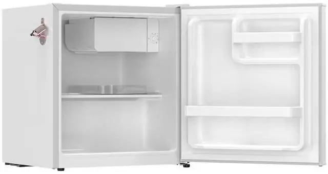 Alt view image 3 of 6 - Frigidaire EFR197RGWHIT 1.6 Cu. Ft. White Retro Compact Refrigerator with Side Bottle Opener