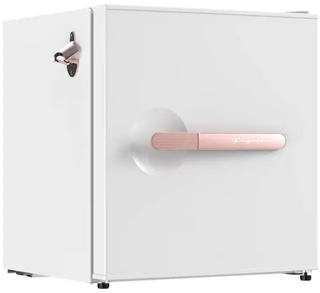 Alt view image 4 of 6 - Frigidaire EFR197RGWHIT 1.6 Cu. Ft. White Retro Compact Refrigerator with Side Bottle Opener