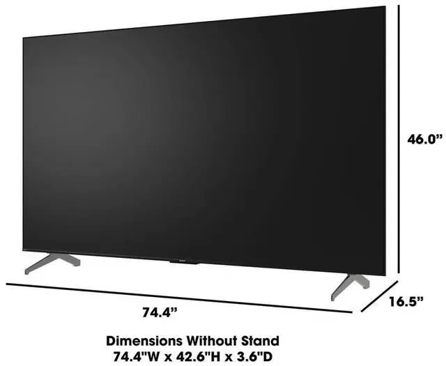 Alt view image 2 of 7 - Sharp 85 inch Class Aquos QLED 4K Ultra HD Xumo Smart TV