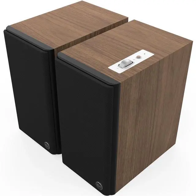 Alt view image 6 of 13 - 5.25" The Fives II Powered Bookshelf Speaker Pair with Bluetooth - Walnut