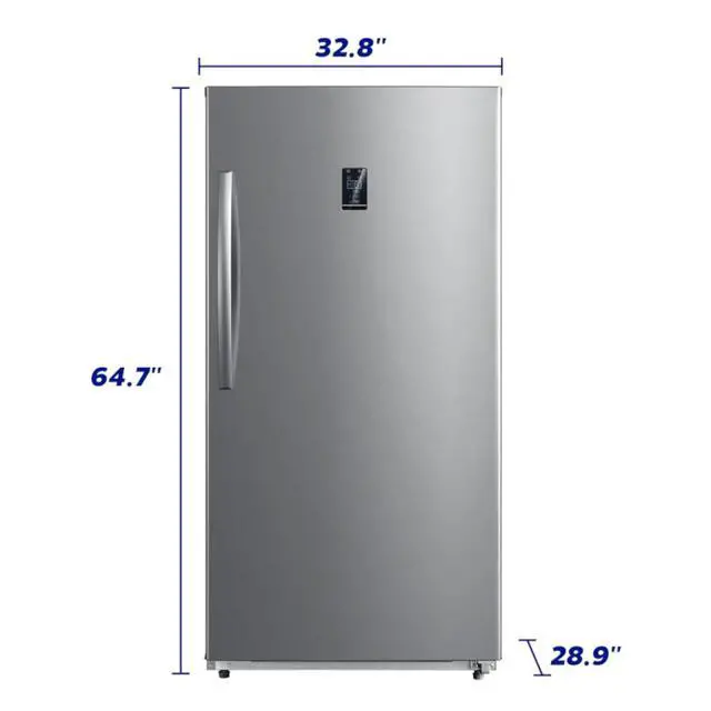 Alt view image 2 of 7 - 17 Cu. Ft. Stainless Steel Convertible Upright Freezer