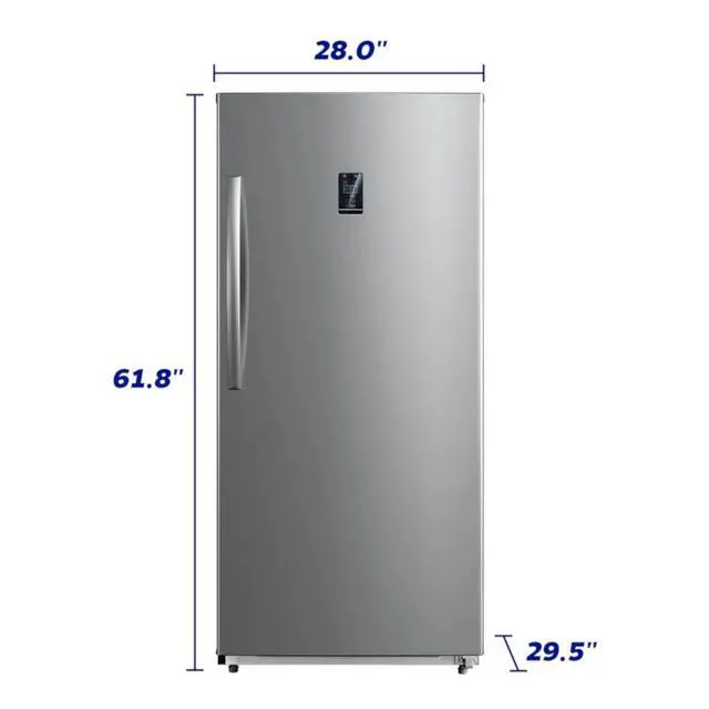 Alt view image 5 of 7 - 13.8 Cu. Ft. Stainless Steel Convertible Upright Freezer