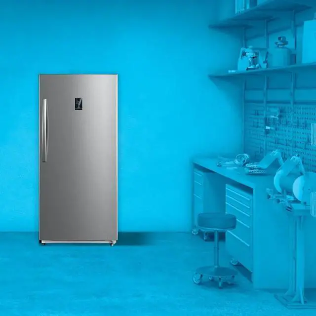 Alt view image 7 of 7 - 13.8 Cu. Ft. Stainless Steel Convertible Upright Freezer