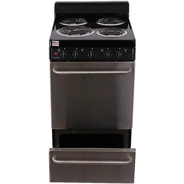 Alt view image 2 of 4 - Premier EAK600BP 2.4 Cu. Ft. Stainless Freestanding Electric Range