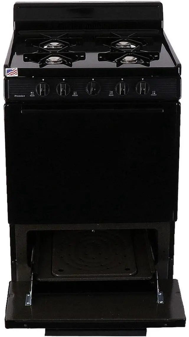Alt view image 2 of 4 - Premier SCK100BP 2.9 Cu. Ft. Black Freestanding Gas Range