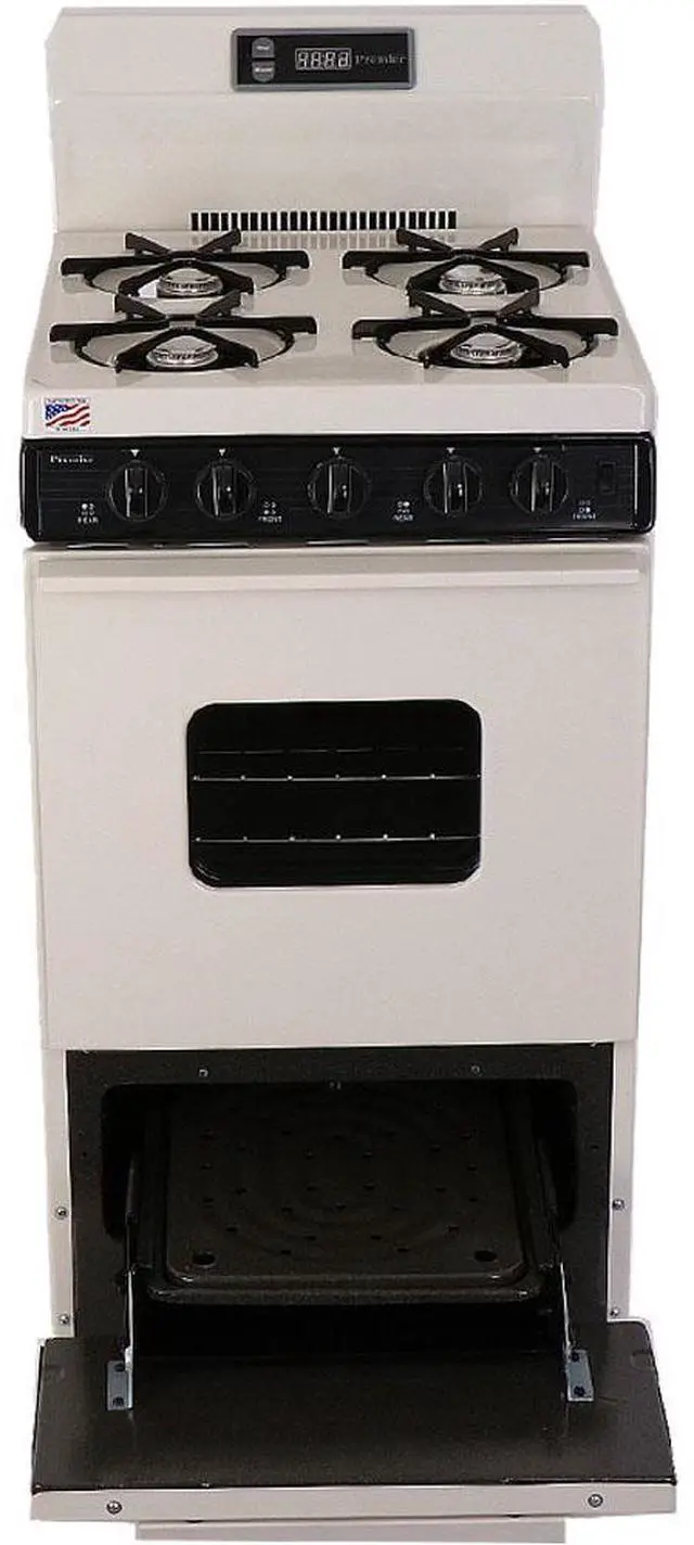 Alt view image 3 of 3 - Premier SAK220TP 2.4 Cu. Ft. Biscuit Freestanding Gas Range