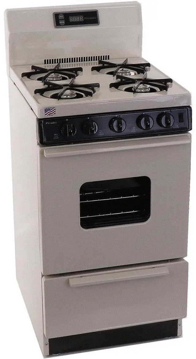 Alt view image 2 of 3 - Premier SAK220TP 2.4 Cu. Ft. Biscuit Freestanding Gas Range