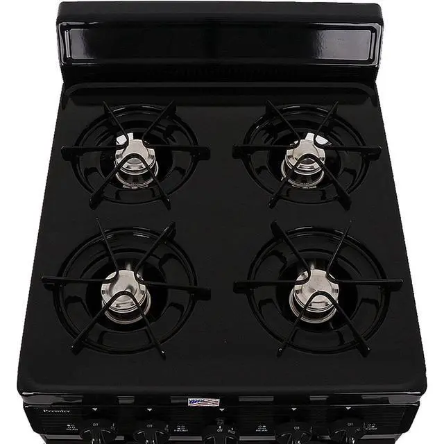Alt view image 4 of 4 - Premier SAK100BP 2.4 Cu. Ft. Black Freestanding Gas Range