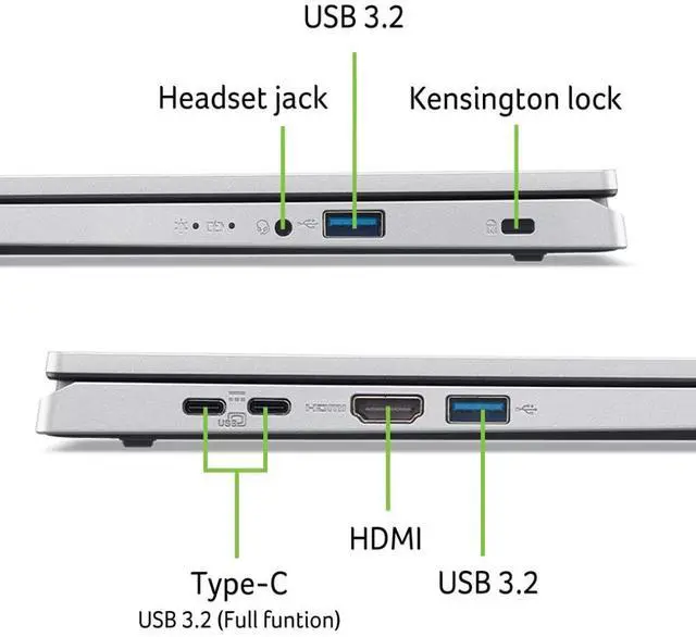 Alt view image 4 of 7 - Acer AG1521PTR746 15.6 inch Touch - Aspire Go Laptop - AMD Ryzen 3 7320U - 8GB RAM - 256GB SSD