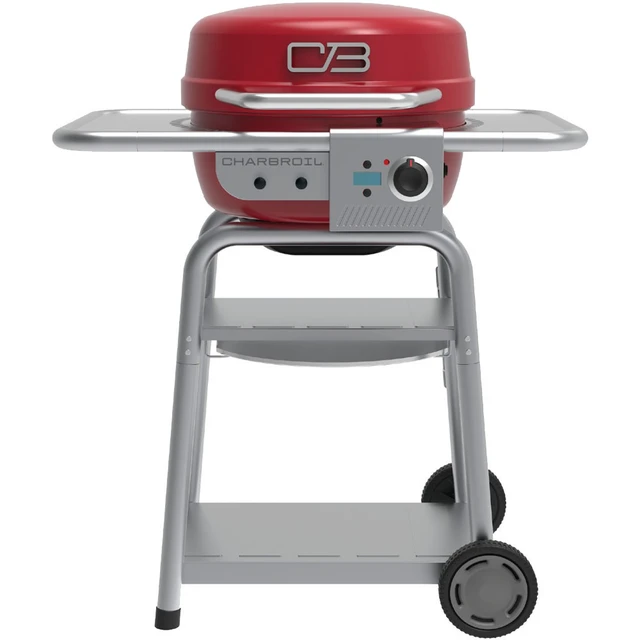 Alt view image 6 of 6 - Char-Broil 26302146 Bistro Pro Electric Grill and Griddle with Charcoal Mode - Red