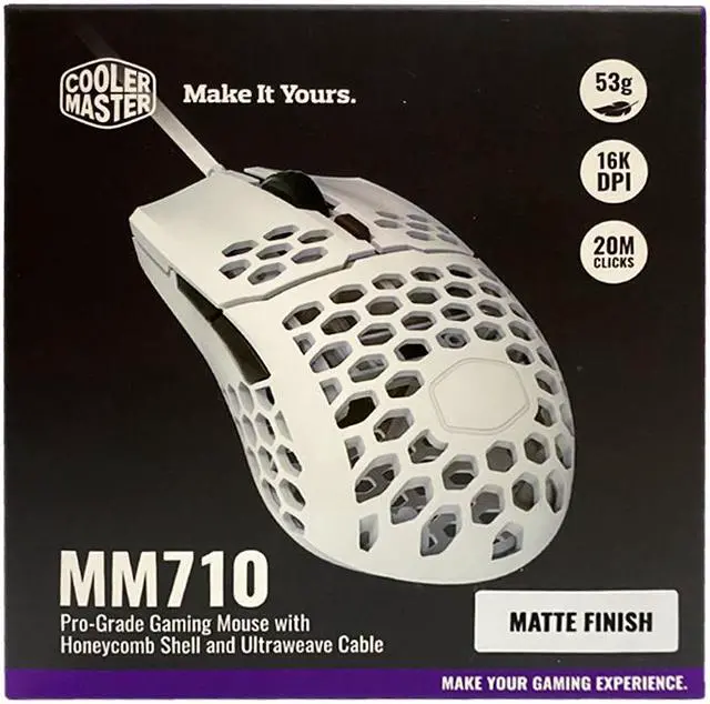 Alt view image 2 of 20 - Cooler Master MasterMouse MM710 Gaming Mouse MM710WWOL1