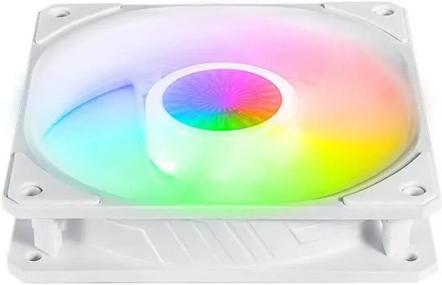 Alt view image 7 of 20 - Cooler Master SickleFlow 120 V2 Addressable RGB Fan (White Edition) - 120mm Square Frame Fan, Air Balance Curve Blade Design, PWM Control for Computer Case & Liquid Radiator