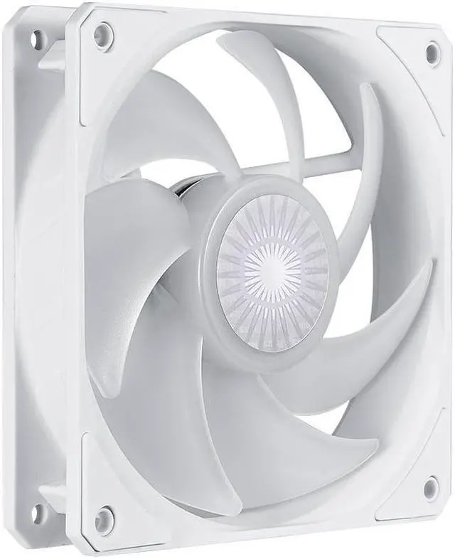 Alt view image 5 of 17 - Cooler Master SickleFlow 120 V2 Addressable RGB Fan (White Edition, 3 in 1 with ARGB LED Controller) - 120mm Square Frame Fan, Air Balance Curve Blade Design, PWM Control for PC Case & Liquid Radiator