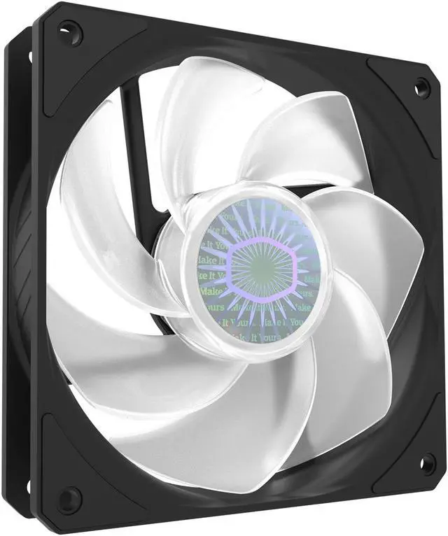 Alt view image 7 of 8 - Cooler Master SickleFlow 120 V2 ARGB (Reverse Edition) - For Push-Pull CPU Cooler Setup as Exhaust Fan - Addressable RGB Square Frame Fan, Air Balance Curve Blade Design, Sealed Bearing, PWM Control