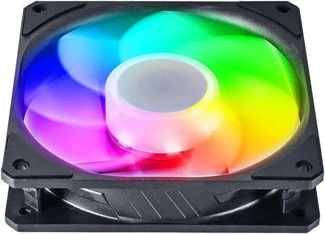 Alt view image 5 of 8 - Cooler Master SickleFlow 120 V2 ARGB (Reverse Edition) - For Push-Pull CPU Cooler Setup as Exhaust Fan - Addressable RGB Square Frame Fan, Air Balance Curve Blade Design, Sealed Bearing, PWM Control