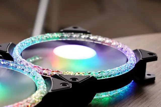 Alt view image 3 of 7 - MasterFan MF120 Prismatic(3 in 1 with ARGB LED Controller)Addressable RGB 120mm Fan w/ Radiant Crystalline Lighting Effect-Crystallized Loop w/Tri-Loop ARGB Lighting, 24+6 Individually controlled LEDs